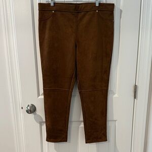 Marc New York Suede-Look Pull On Straight Leg Pants NEW
